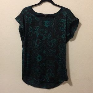 Express silky boatneck blouse